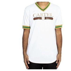 Hudson Outerwear size L Cartel Jersey Shirt Sleeve T-Shirt White/Green/Gold